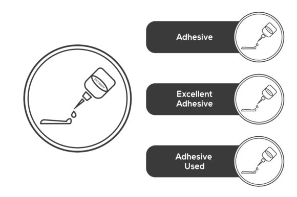 Adhesive, Excellent Adhesive Icon for Modern Marketing Graphics
