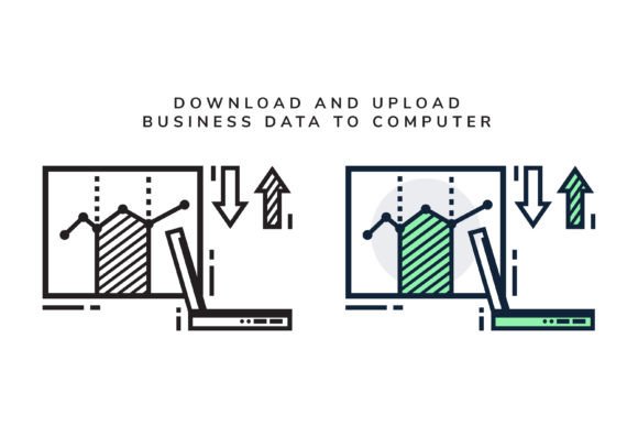 Business Data Icon: Graphics and Icons for Creative Design