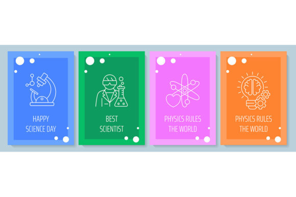 Celebrate World Science Day Postcard Set: Graphics for Creative Crafting