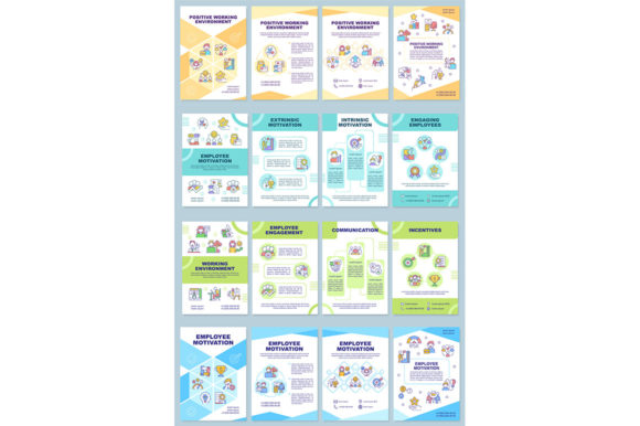 Employee Motivation Brochure Templates: Graphics for Branding