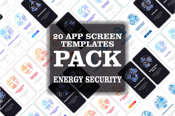 Energetic Security Onboarding Mobile App Graphics
