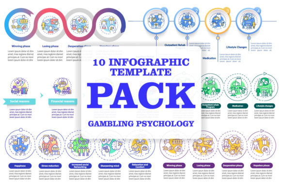 Enhance Your Editorial Content with Gambling Addiction Infographic Templates