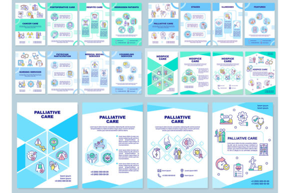 Hospice Care Brochure Template Set: Graphics for Professional Design