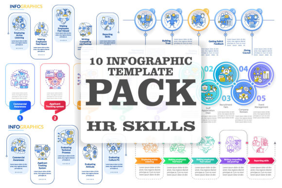 HR Skills Infographic Template Bundle: A Must-Have Graphic Design Asset for Crafters