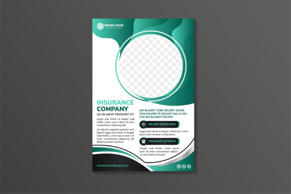 Insurance Company Fluid Flyer Vertical: Graphics and Print Templates