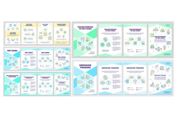 Net Zero Brochure Template Set: Graphics for Sustainable Branding