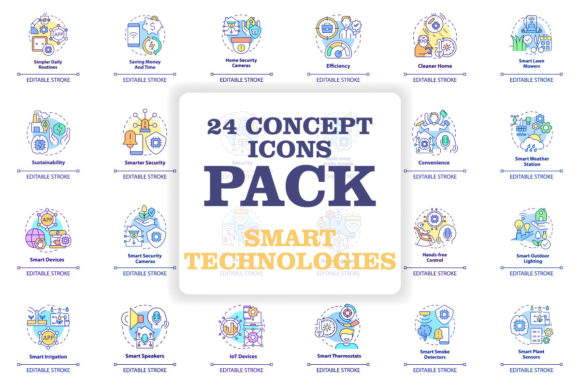 Smart Technologies Concept Icons Bundle