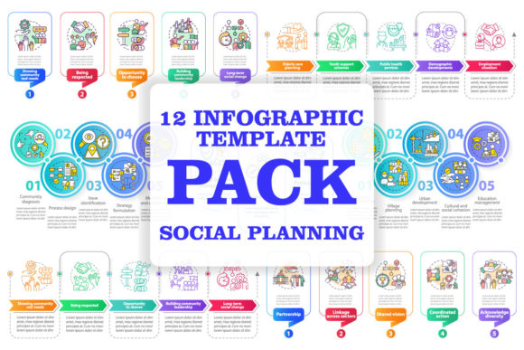 Social Planning Infographic Templates for Modern Brand Design