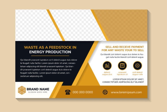 Waste As Feedstock Energy Horizontal Fly Graphics Print Templates